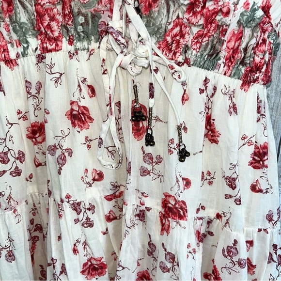 Free People Lysette Floral Maxi Dress Size XS Cottagecore Floral Fairy Coquette - Picture 6 of 9